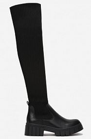 Czarne kozaki z Elastyczną Cholewką Brygoros Renee damskie