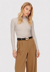 Bluzka ONLY beżowa damska Emma 15180040  Slim Fit