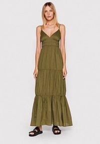 Sukienka letnia Sisley zielona 4HO1LV00W  Regular Fit