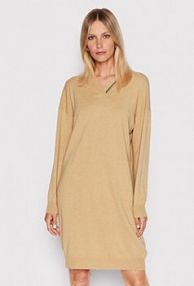 Sukienka dzianinowa Peserico beżowa 