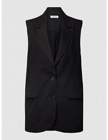 Kamizelka z kołnierzem z połami model Tayra EDITED czarna damska EAN EDT5620001