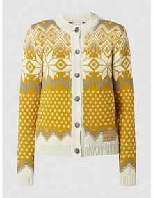 Kardigan z żywej wełny model 'Vilja' Dale of Norway pomarańczowy EAN 83881