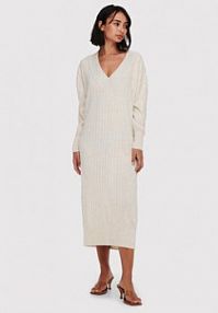 Sukienka dzianinowa ONLY beżowa 