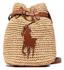 Torebka listonoszka Polo Ralph Lauren beżowa Bllprt M Bck 428863148003