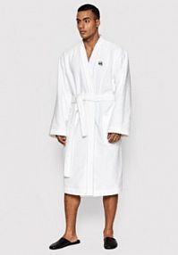 Szlafrok KARL LAGERFELD biały damski 