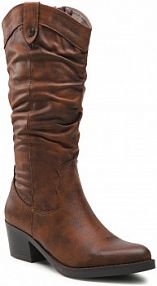 Kozaki Refresh brązowe damskie 170238 Camel