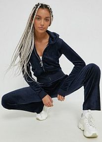 Bluza rozpinana Juicy Couture  granatowa damska JCAP176.131