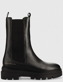 Botki Tommy Hilfiger  czarne damskie FW0FW06730.BD