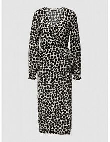 Sukienka koszulowa w stylu kopertowym model Amira FREE/QUENT czarna EAN 200249