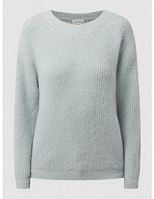 Sweter z dodatkiem wełny z alpaki model Piper JC Sophie turkusowy damski EAN P6124