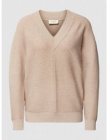 Bluza z dekoltem w serek model Ani FREE/QUENT beżowa damska EAN 200143