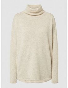 Sweter o kroju oversized z domieszką kaszmiru model Portsmouth JC Sophie beżowy damski EAN Mock High Loose
