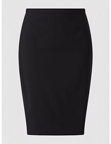 Spódnica ołówkowa z mieszanki żywej wełny Windsor czarna EAN RO WO Bleistift