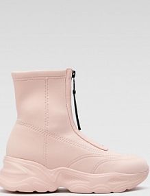 Botki na obcasie Nylon Red różowe jasne WSQ2101-12