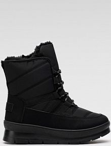 Botki na obcasie Nylon Red czarne TS5332-01