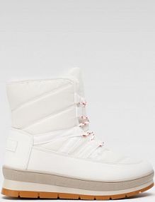 Botki na obcasie Nylon Red białe TS5332-01