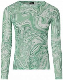 Koszulka z długim rękawem Kobiety Sztuczne włókno zielony wzorzysty XS Aygill's damski