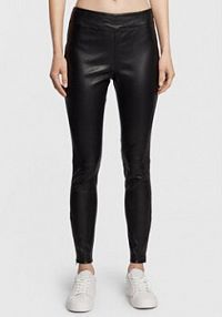 Spodnie skórzane Calvin Klein czarna 