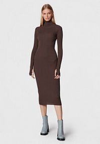 Sukienka dzianinowa Herskind brązowa 
