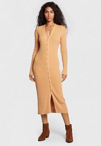 Sukienka dzianinowa Glamorous brązowa 