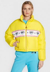 Kurtka puchowa Chiara Ferragni żółta damska 