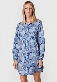 Koszula nocna Lauren Ralph Lauren niebieska 