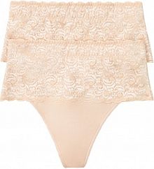 Stringi średnio modelujące sylwetkę (2 pary)  Bonprix