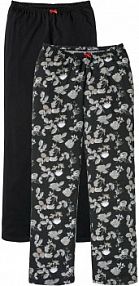 Długie spodnie piżamowe z czystej bawełny organicznej (2 pary)  Bonprix