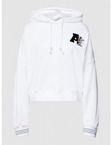 Bluza z kapturem z wyhaftowanym logo adidas Originals biała damska EAN HL9055