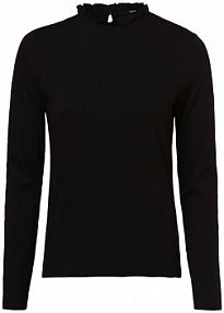 Koszulka z długim rękawem czarny zero damski