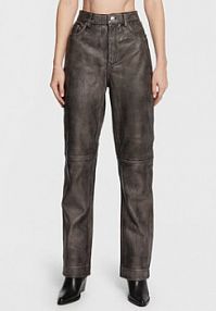 Spodnie skórzane Remain czarna 