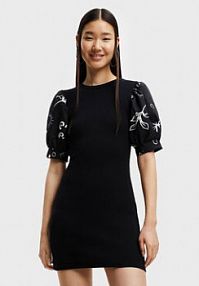 Sukienka dzianinowa Desigual czarna 