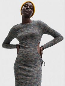 Sukienka dzianinowa Desigual zielona 