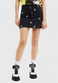 Spódnica jeansowa Desigual czarna 