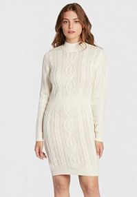 Sukienka dzianinowa Brave Soul biała 