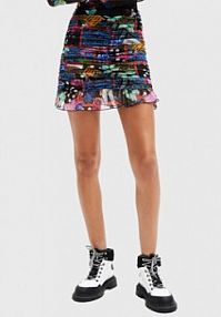 Spódnica mini Desigual wielokolorowa 