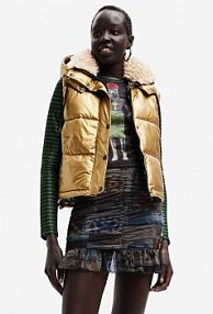 Kamizelka Desigual  złota damska  22WWEW26