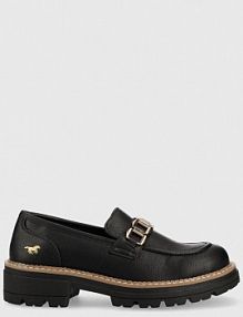Mokasyny mustang  czarne damskie 1437401.9