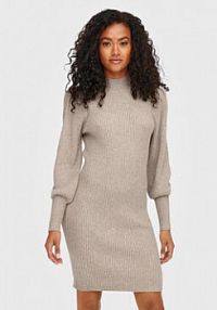 Sukienka dzianinowa ONLY beżowa Katia 15232502  Comfort Fit