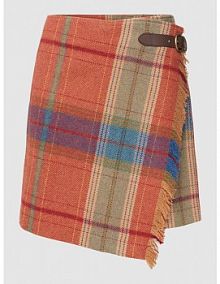 Spódnica mini w szkocką kratę Polo Ralph Lauren pomarańczowa EAN 211872622