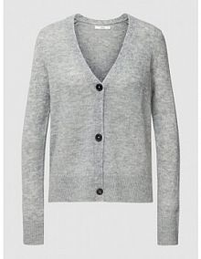 Kardigan z dekoltem w serek model ALICIA BRAX szary EAN 39-2254 90140900