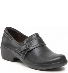 Półbuty na obcasie Clarks czarne