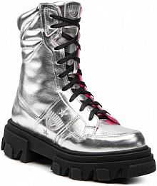 Botki Chiara Ferragni srebrne damskie CF3041-004 Silver