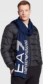 Szalik EA7 Emporio Armani czarny damski 285381 0A120 49136 Black Iris/White