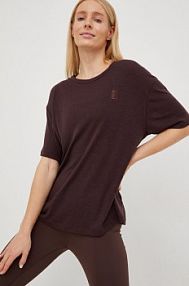 T-shirt P.E Nation  brązowy damski 22PE3T144