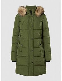 Płaszcz pikowany z odpinanym kapturem Fransa oliwkowy damski EAN 20610814