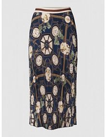 Spódnica midi z plisami model AMERICAN Gant granatowa EAN 4400077