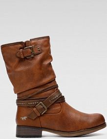 Kozaki mustang brązowe damskie 1139-624