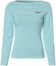 Koszulka z długim rękawem niebieski/biały zero damski