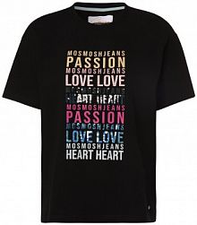 Tshirt  Kobiety Stretch czarny nadruk XS MOS MOSH damski